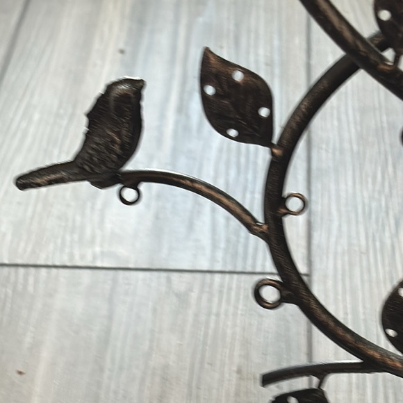 Metal Jewelry Display BRANCHES BIRDS Organizer Holder Stand Silver/ Gray Tray 15 - Picture 4 of 8